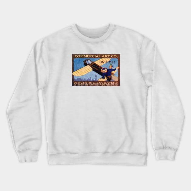 1910 Commercial Art Co. of San Francisco Crewneck Sweatshirt by historicimage